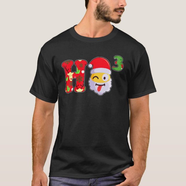 Camiseta Natal Ho3 Egg Santa Hat Feriado Xmas Pajama (Frente)