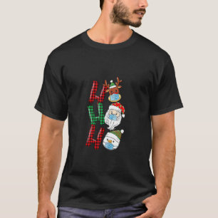 Camiseta Natal Ho Ho Papais noeis Reindeer Snowman Face Mas