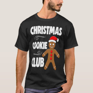 Camiseta Natal Holiday Cookie Club Gingerbird Xmas Sea