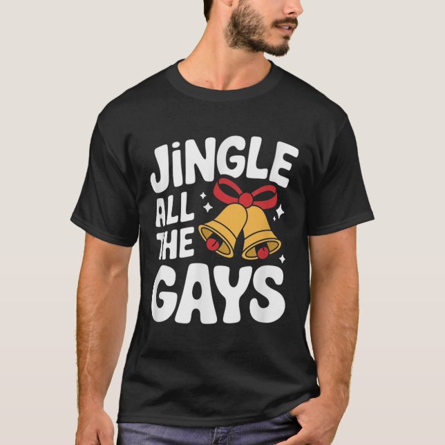 Camiseta Natal Homoual Pun Engraçado Gay Lgbt Xmas (Frente)