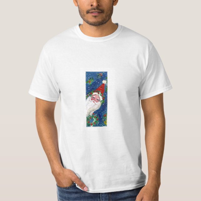 CAMISETA NATAL I CARTA/SANTA CLAUS COM BORRACHA VERMELHA (Frente)