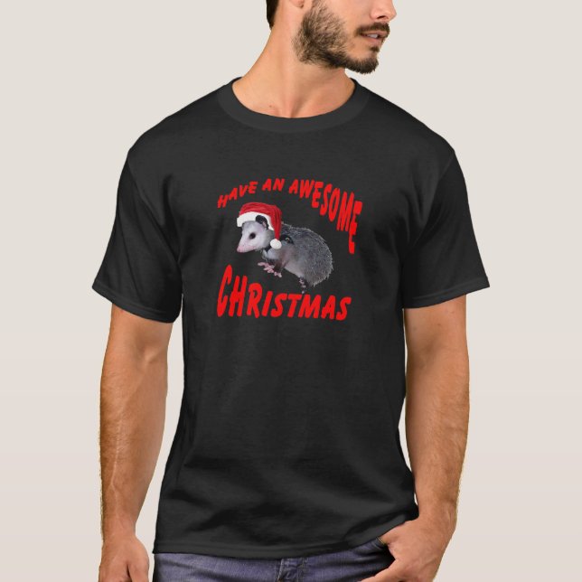 Camiseta Natal impressionante do gambá (Frente)