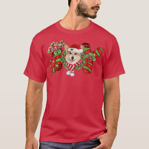Camiseta Natal Joy Dwarf Stocking Corgi