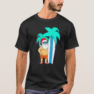Camiseta Natal julho Papais noeis do Havaí Surf Verão Xma