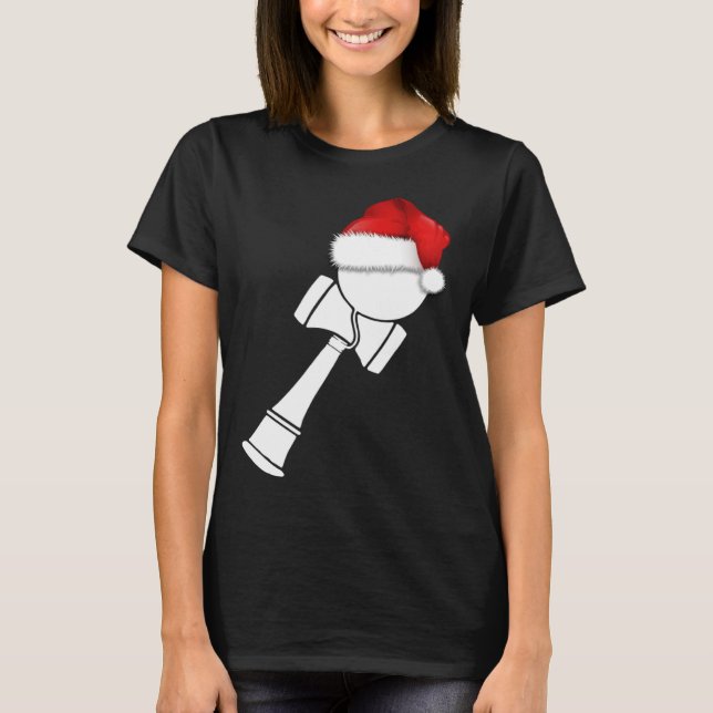 Camiseta Natal Kendama com Papai Noel Branco (Frente)