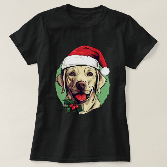 Camiseta Natal Labrador Retriever (Frente do Design)