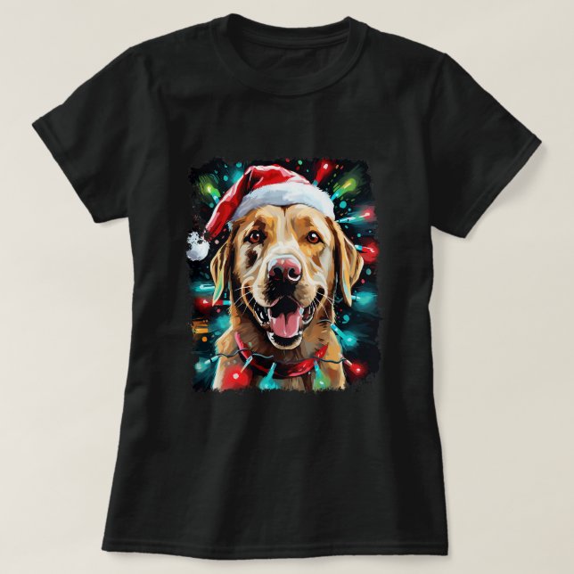 Camiseta Natal Labrador Retriever 1 (Frente do Design)