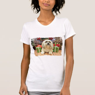 Camiseta Natal - Lhasa Apso - de solo