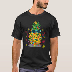 Camiseta Natal Lights Tropical Abacaxi Natal Em J