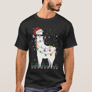 Camiseta Natal Llama - Árvore de Natal do Alpaca - T- Cláss