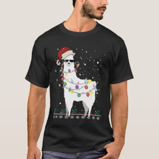 Camiseta Natal Llama - Árvore de Natal do Alpaca - T- Cláss