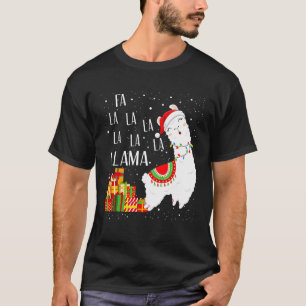 Camiseta Natal Llama Cantando Fa La Xmas Llama Lover