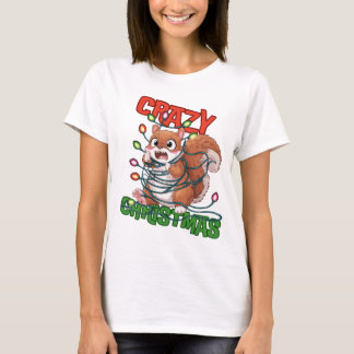 Camiseta Natal Louco: Esquilo Frustrado