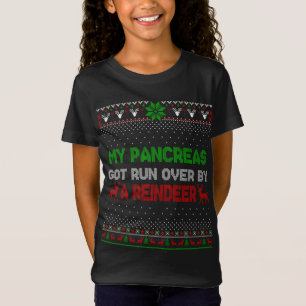 Camiseta Natal Meu Pâncreas Foi Atropelado Por Reindeer Ugl