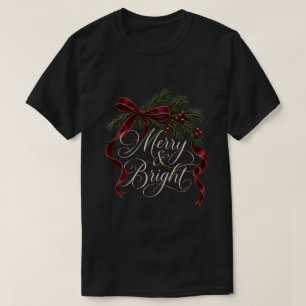 Camiseta Natal Minimalista Alegre e Brilhante