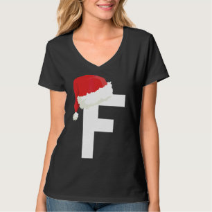 Camiseta Natal Monograma Para Famílias - Letra F