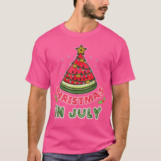 Camiseta Natal Na Árvore De Natal Da Melancia De Julho