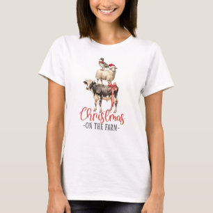 Camiseta Natal na Fazenda Barnyard Animal