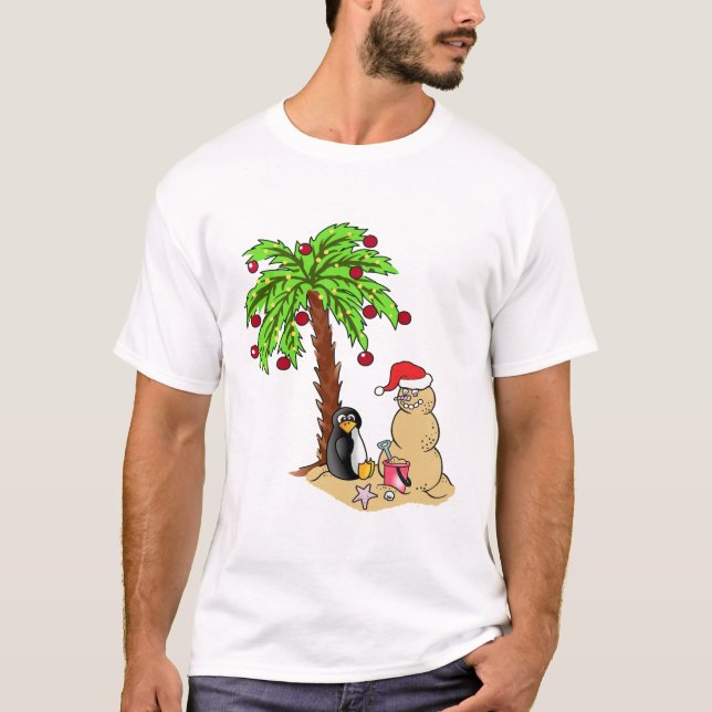 Camiseta Natal na praia (Frente)