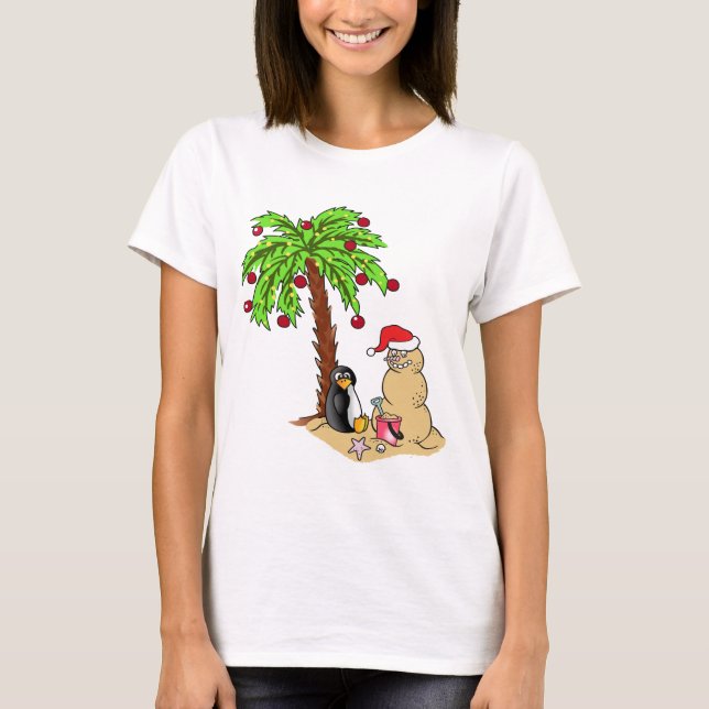 Camiseta Natal na praia (Frente)