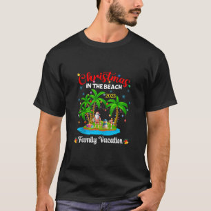 Camiseta Natal Na Praia Xmas Tropicais Correspondendo Grou
