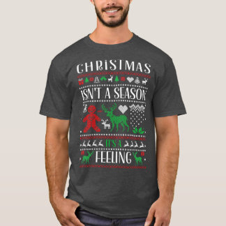 Camiseta Natal Não É Uma Época É Uma Família De Sentimentos