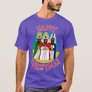 Camiseta Natal Natividade Três Homens Sábios Igreja Xmas Fu