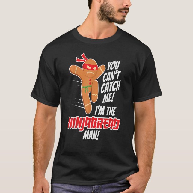 Camiseta Natal Ninjabread Man Funny Gingerbird Design (Frente)