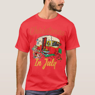 Camiseta Natal No Campo De Acampamento De Julho