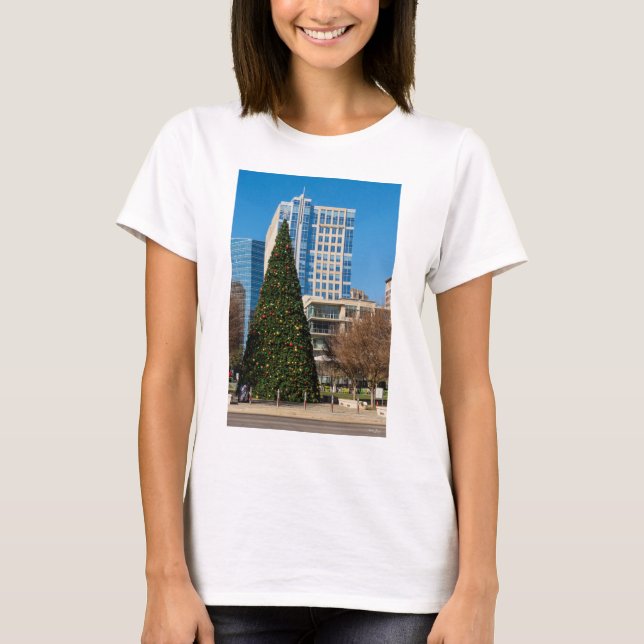Camiseta Natal no Centro de Dallas Topo (Frente)
