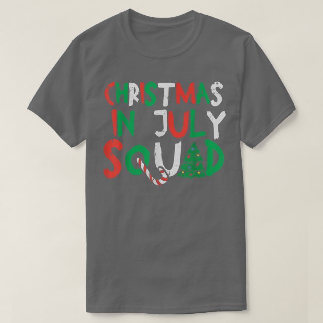 Camiseta Natal No Esquadrão De Julho Engraçado Homens De Ve (Frente do Design)