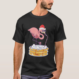Camiseta Natal No Festa Flamingo Bird Férias De Verão