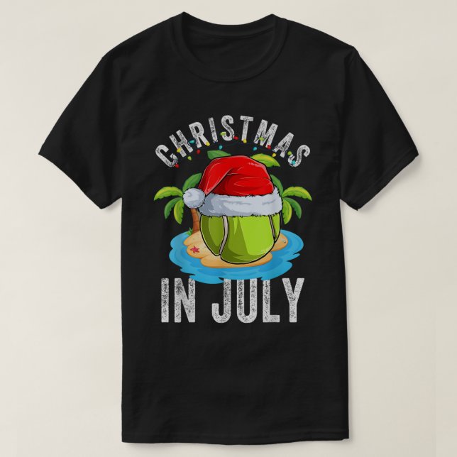 Camiseta Natal no festival de verão de Santa Hat, Tênis de  (Frente do Design)