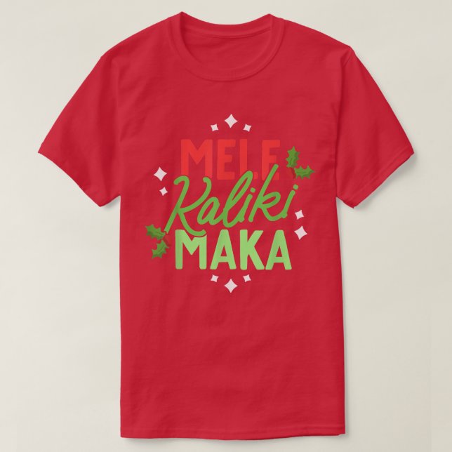 Camiseta Natal No Havaí Mele Kalikimaka Holid Havaiano (Frente do Design)