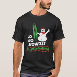 Camiseta Natal no Havaí Tshirt Howzit Surf Dude Snowma