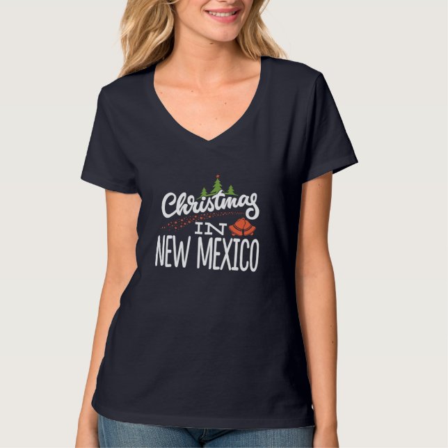 Camiseta Natal No Novo México Matando Família Orgulhosa (Frente)
