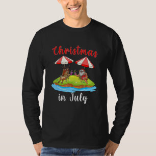 Camiseta Natal No Relatório Do Ano Do Médio De Julho