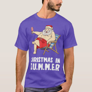 Camiseta Natal No Sorvete De Verão Em Julho