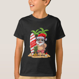Camiseta Natal no Surfe Havaiano de Papais noeis de julho