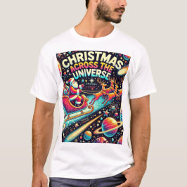 Camiseta Natal no Universo - Papais noeis no Espaço T-S