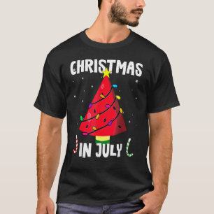 Camiseta Natal No Verão De Julho De Melancia De Árvore De N