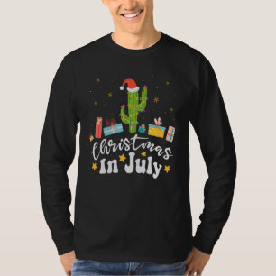 Camiseta Natal No Verão De Palm Tree Xmas Tree Beach