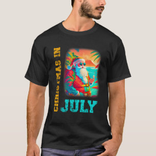 Camiseta Natal No Verão De Papais noeis De Julho