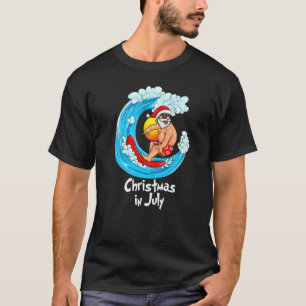 Camiseta Natal No Verão De Surfe No Havaí, Papais noeis De