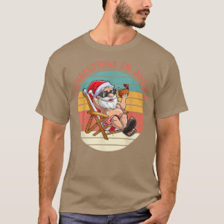 Camiseta Natal No Verão Do Havaí, Papais noeis De Julho