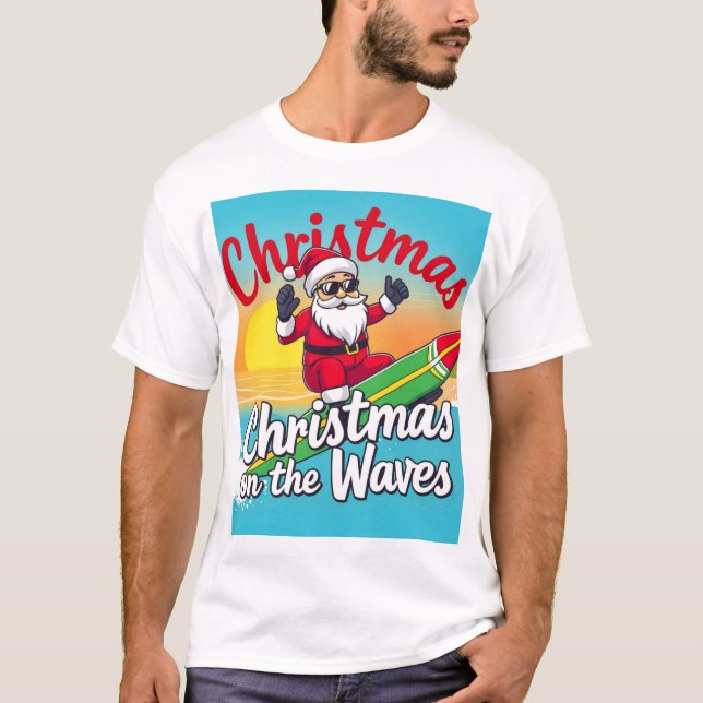 Camiseta Natal nos Papais noeis das Ondas (Frente)