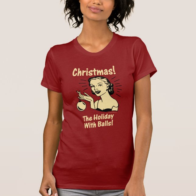 Camiseta Natal: O Feriado com Bolas (Frente)