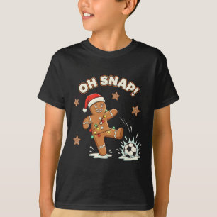 Camiseta Natal Oh Snap Biscoito de Natal Futebol Natalino D