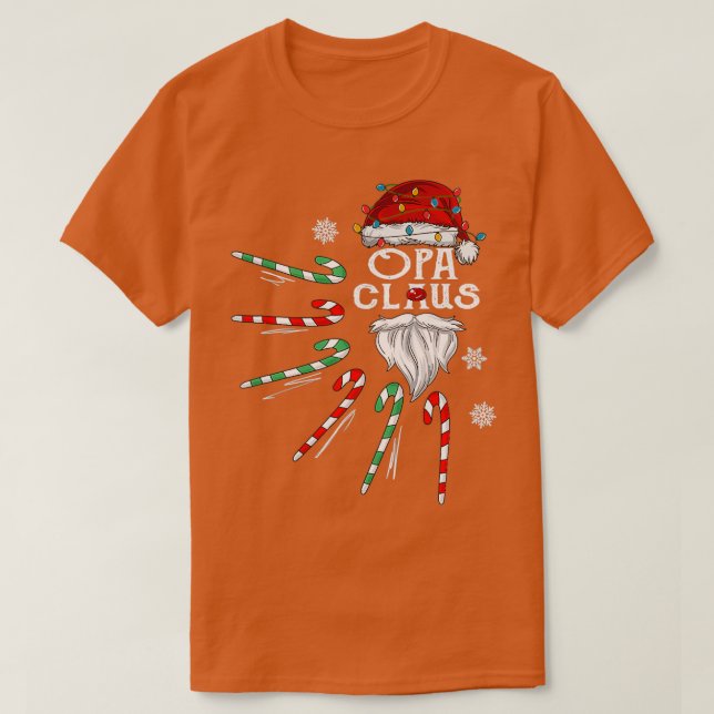 Camiseta Natal Opa Claus Opa Beard Candy 1 (Frente do Design)