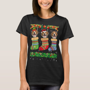 Camiseta Natal Pajama Beagle Dog Puppy Lover Xmas